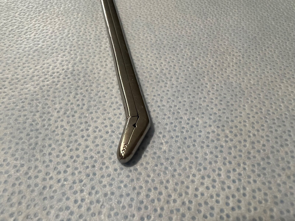 Thumbnail: Synthes 2027-16-104 TLIF 4mm Angled Pituitary Rongeur 12" Length US1285
