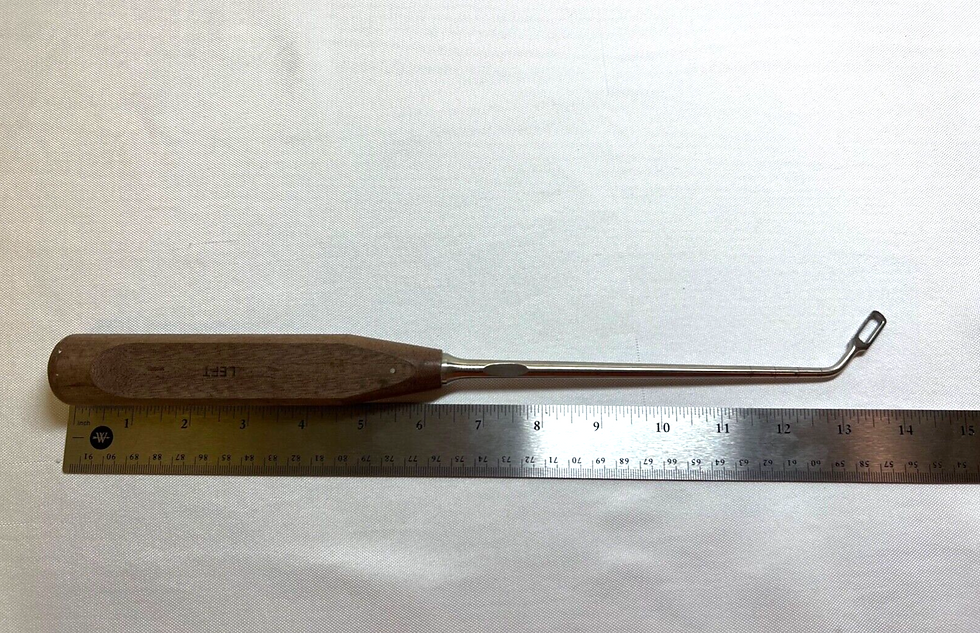 Thumbnail: Synthes 389.284 Left Angled T-PLIF Rectangular Curette 8mm US898