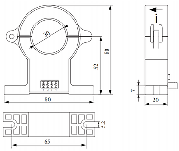 Encombrement capteur SHo30