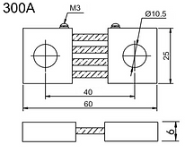 Shunt-eco 300A 50mV 60mV 75 mV