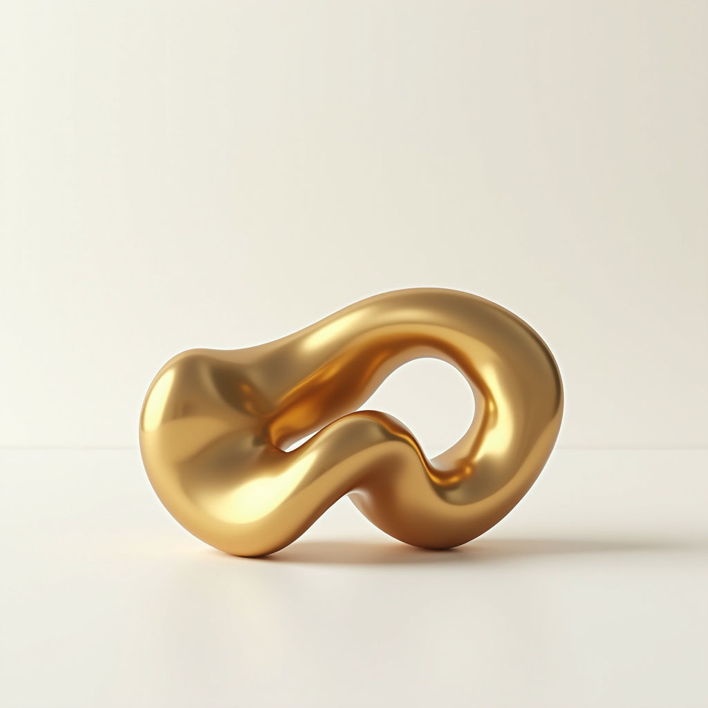 Golden AI Sculpture