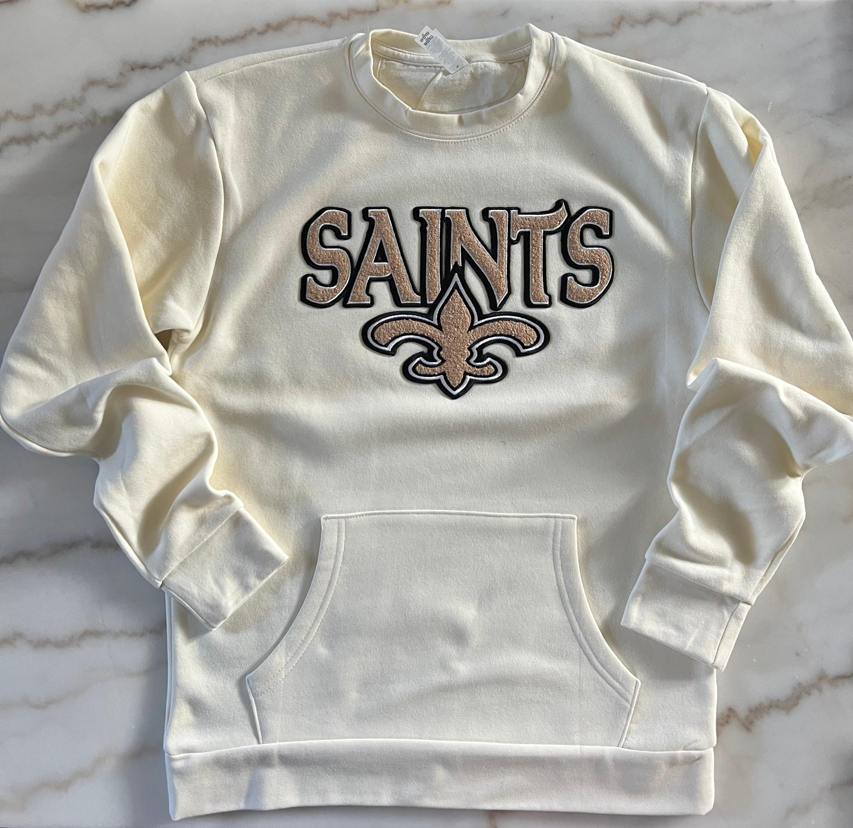 New Orleans Saints Chenile Patch Sweatshirt
