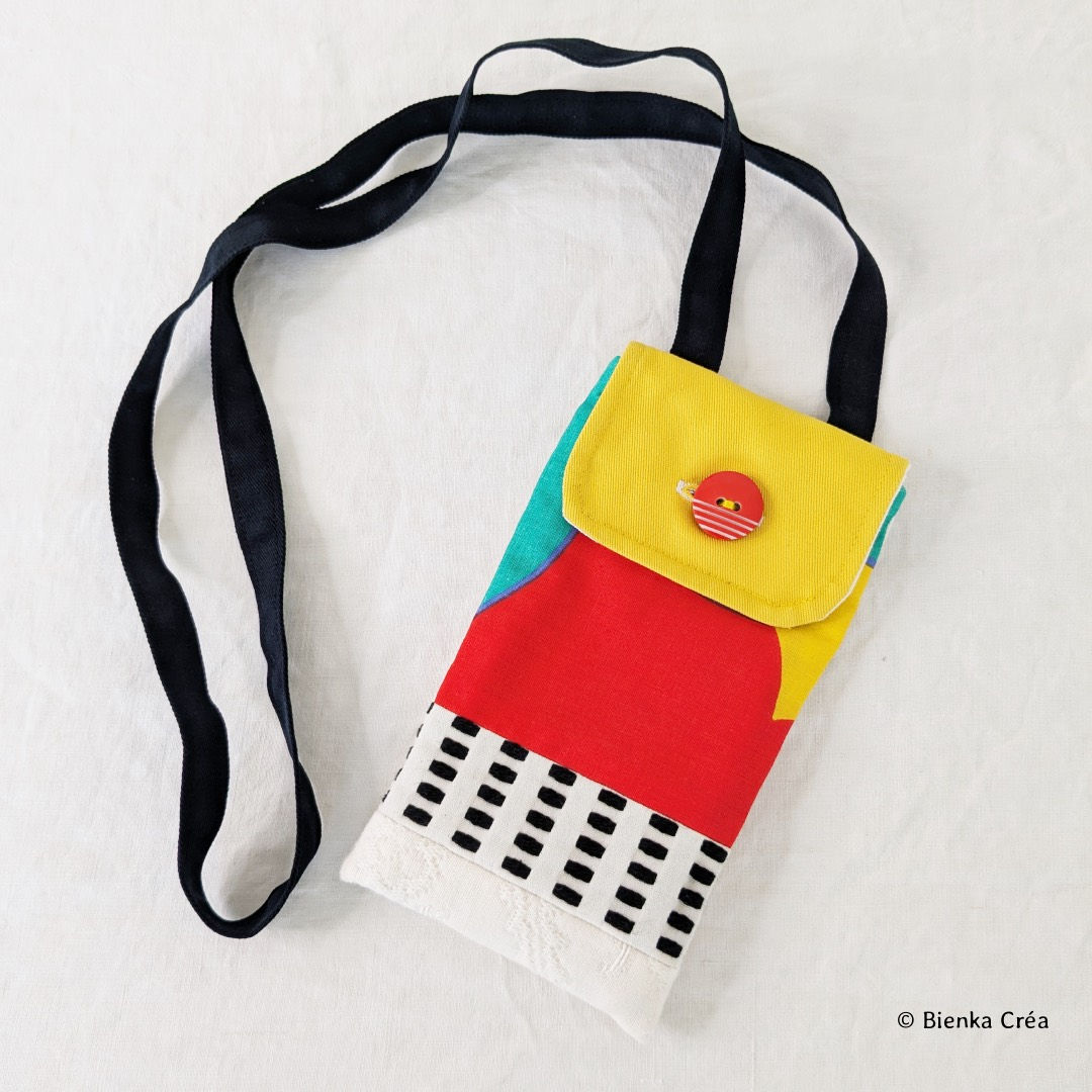 Petit sac bandoulière multicolore pour téléphone