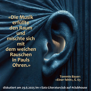 „Die Musik erfüllte den Raum und mischte sich mit dem weichen Rauschen in Pauls Ohren.“