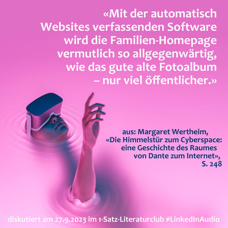 „Mit der automatisch Websites verfassenden Software wird die Familien-Homepage vermutlich ...