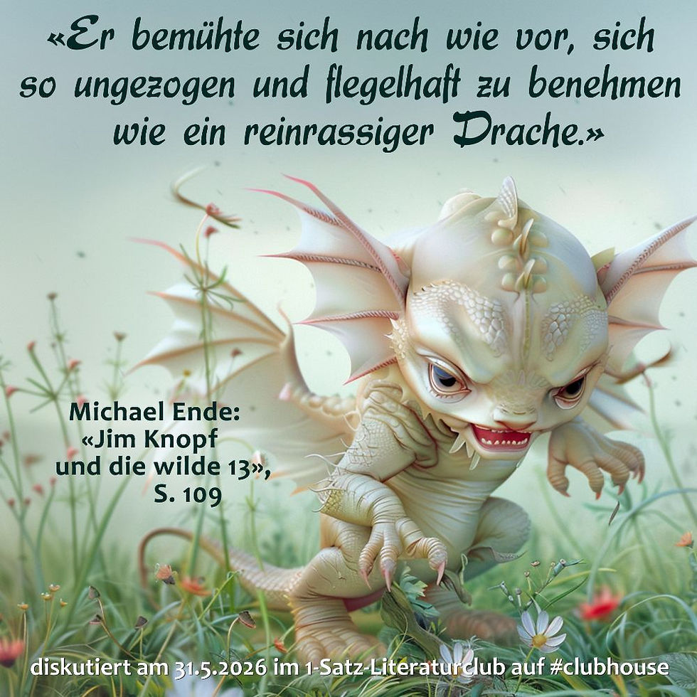 1-Satz-Literaturclub 1SLC Judith Niederberger Lakritza Michael Ende Jim Knopf und die wilde 13