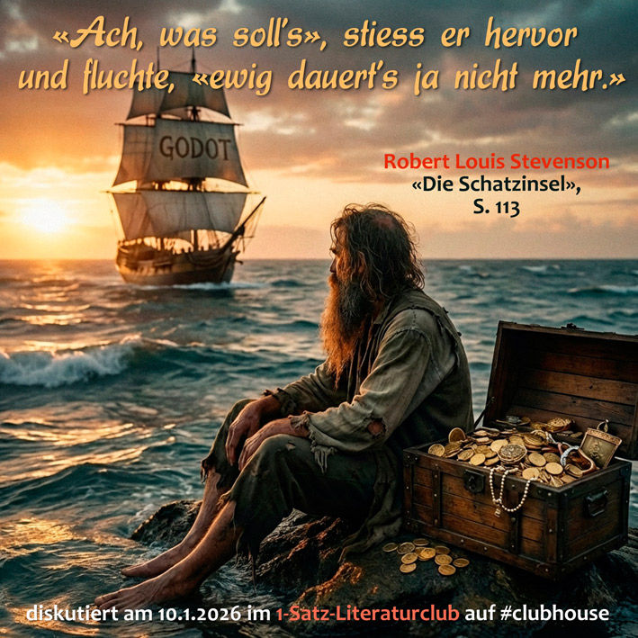 „«Ach, was soll's», stiess er hervor und fluchte, «ewig dauert's ja nicht mehr.»“