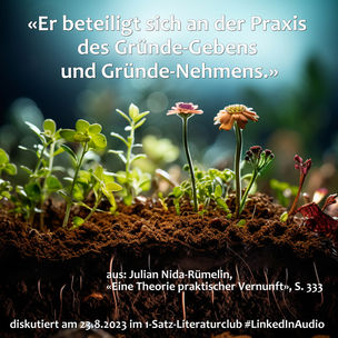 „Er beteiligt sich an der Praxis des Gründe-Gebens und Gründe-Nehmens.“
