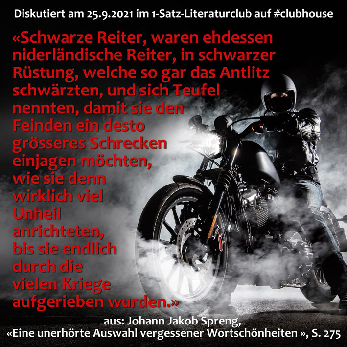 1-Satz-Literaturclub 1SLC Lakritza Judith Niederberger Johann Jakob Spreng Eine unerhörte Auswahl vergessener Wortschönheiten