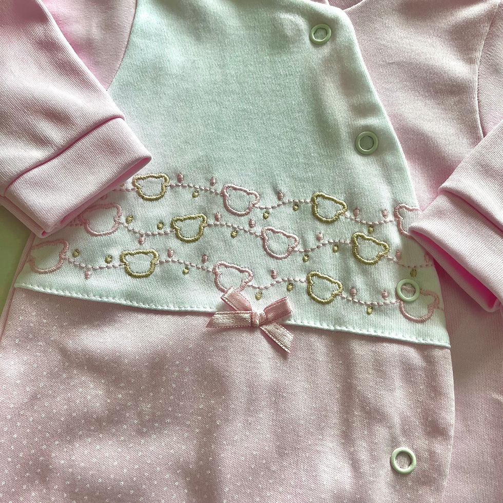 Miniatura: Babygrow de algodão - Coleção cabeças de urso