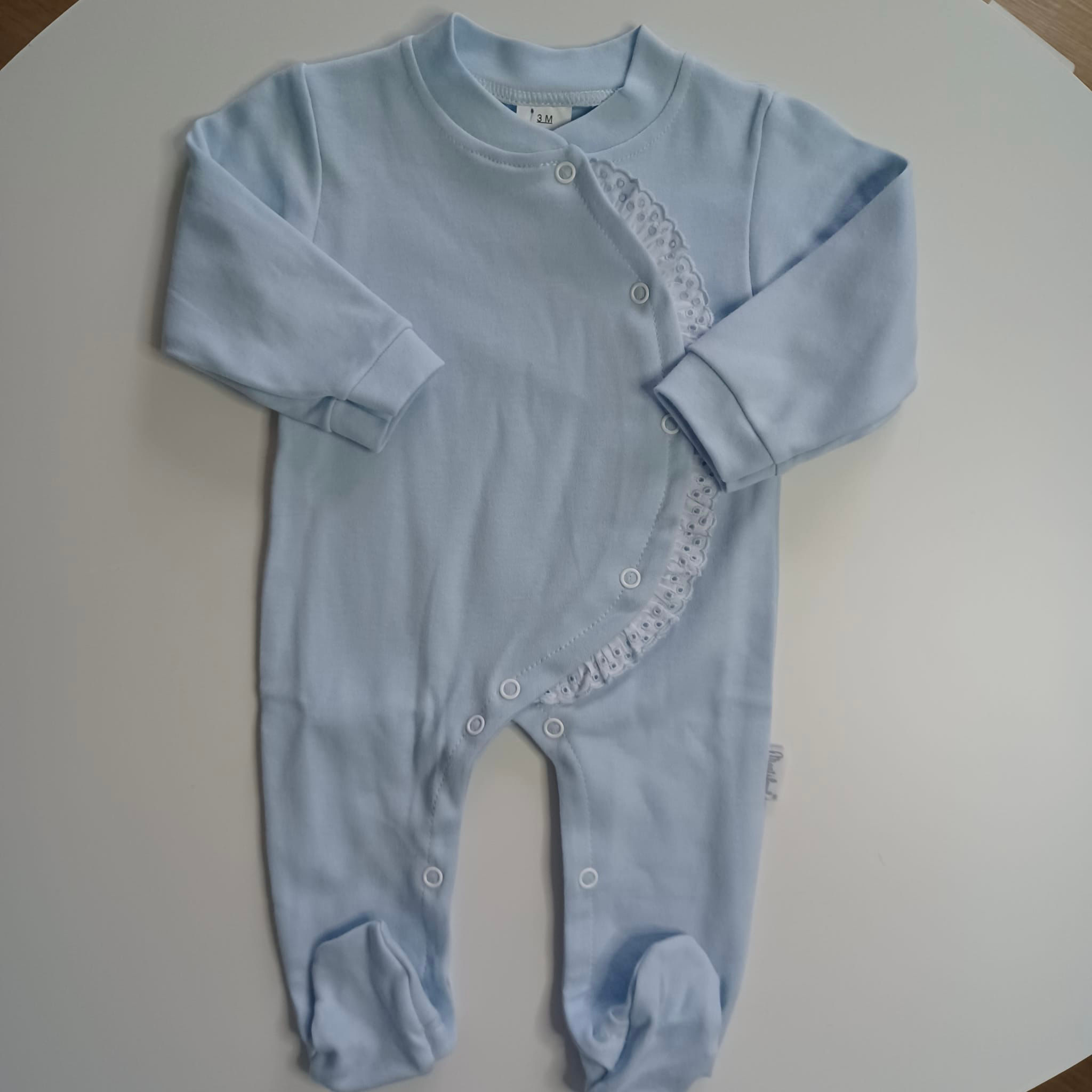 Babygrow de algodão - Coleção folho bordado