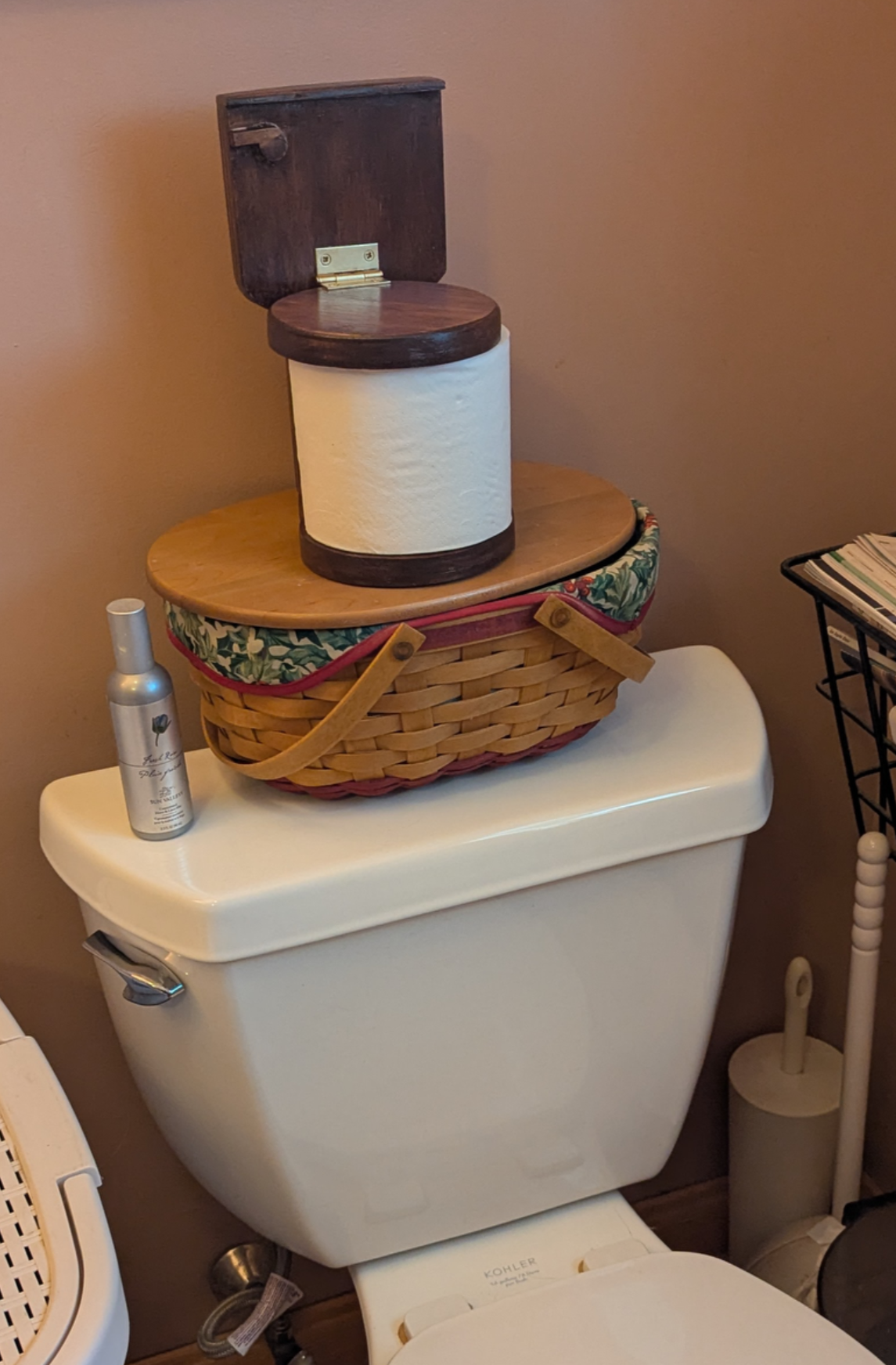 The "Throne Room" Toilet Paper Holder - Handcrafted Wooden Decor