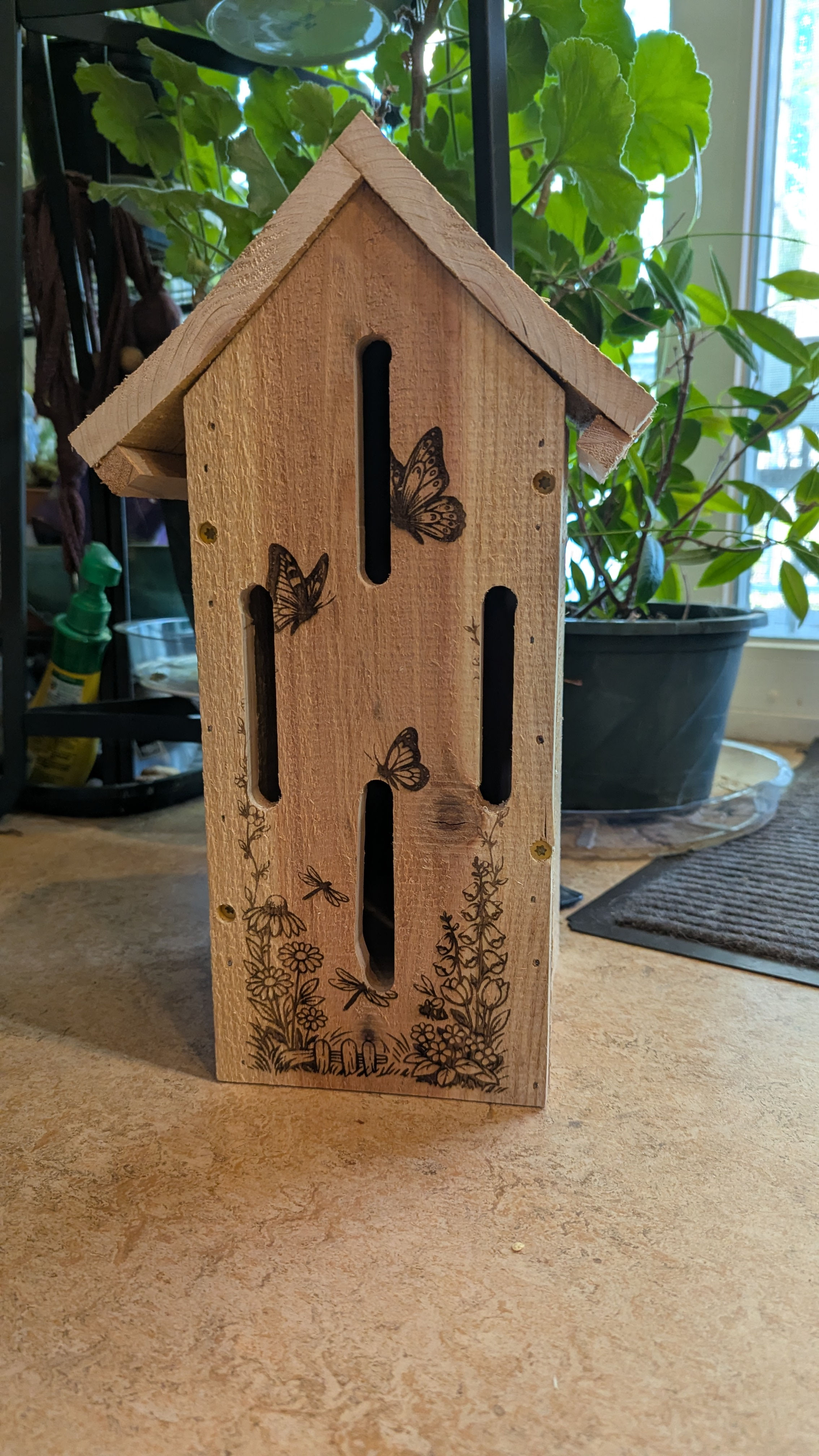 Handcrafted Wooden Butterfly Hotel – Unique Garden Gift