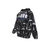Thumbnail: Men's Zip-Up Hoodie "Mush Print" (black)