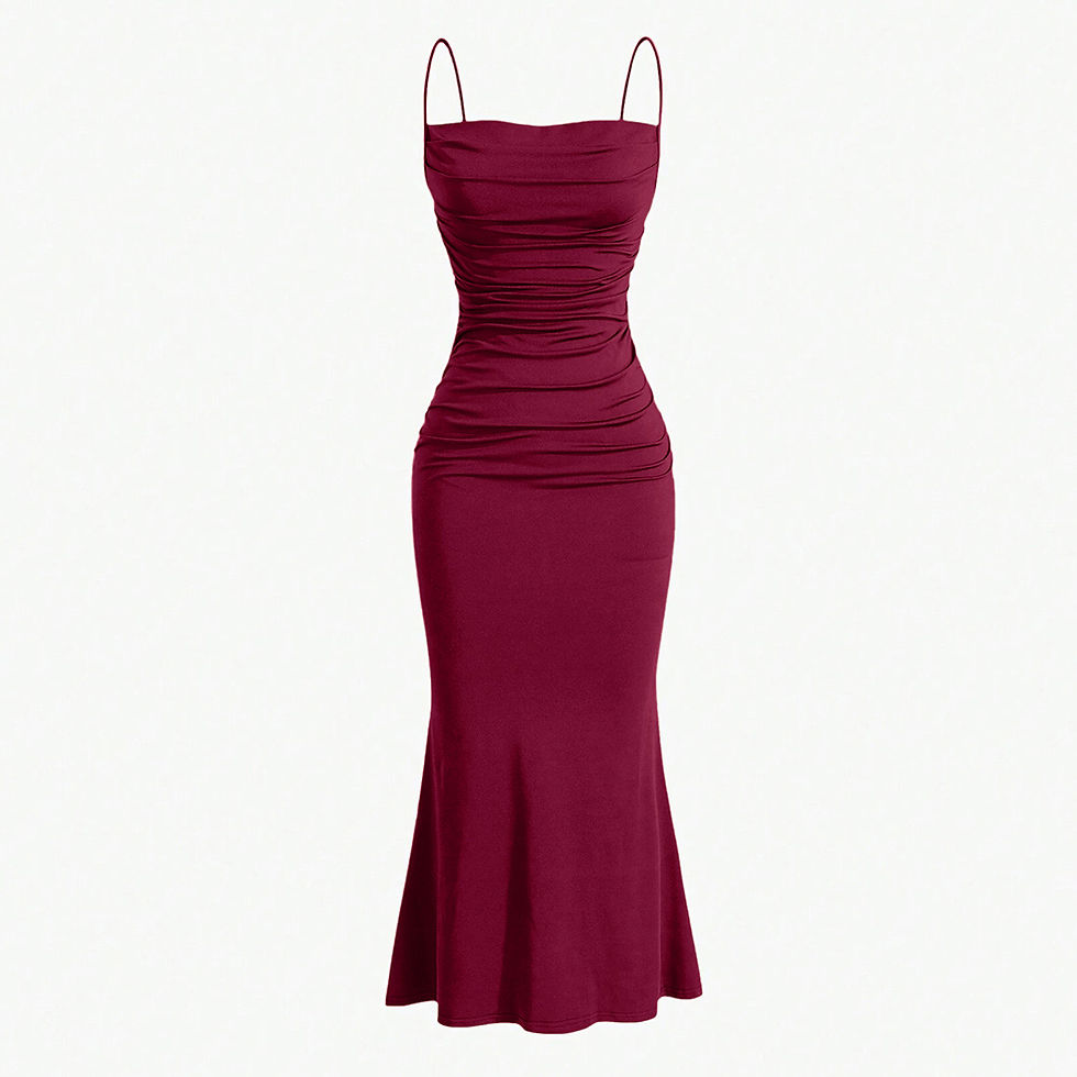 Miniatura: Vestido Vinho Ajustado