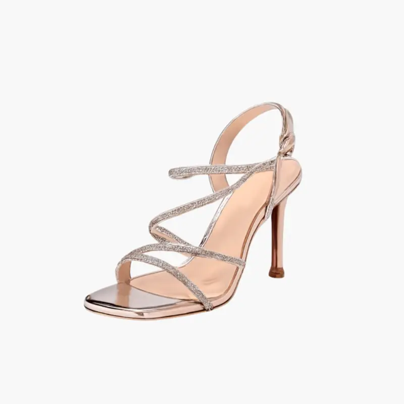 Sandália Salto Baixo Bege