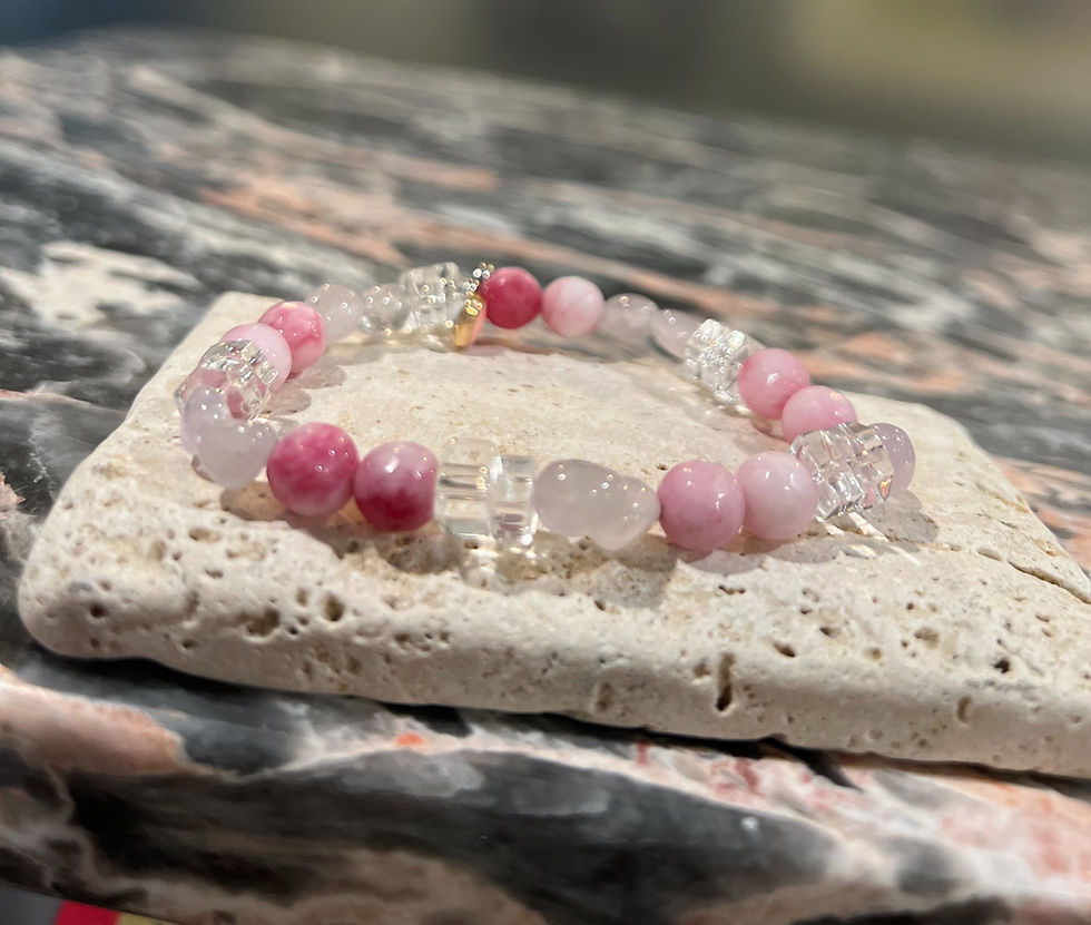 Thumbnail: Fire Agate, Lavender Amethyst and Crystal Quartz Hex