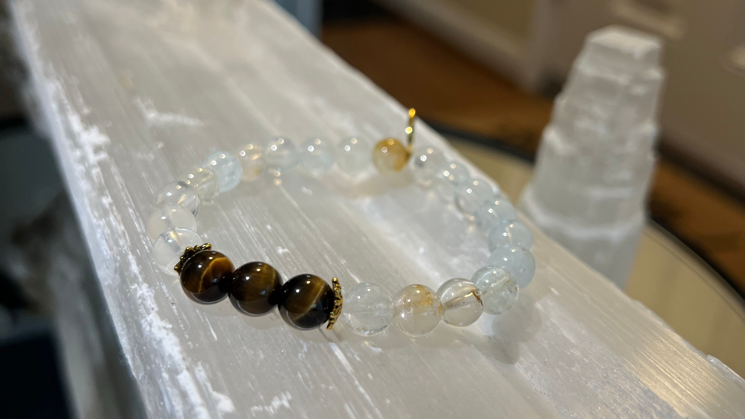 White Topaz and Carnelian 