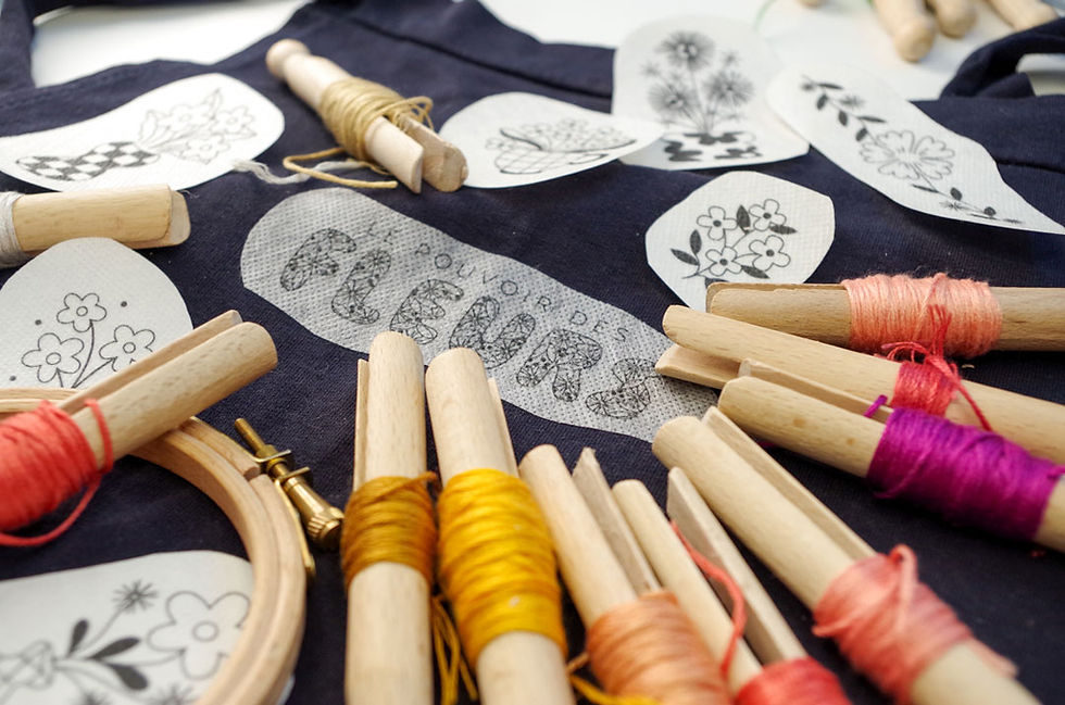 Miniature : Motif à broder fleurs