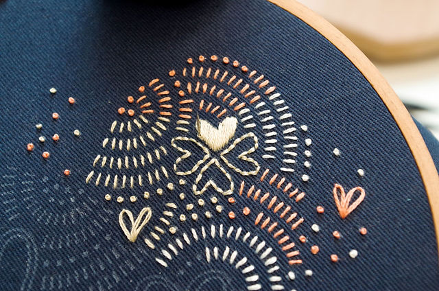 Passé plat broderie