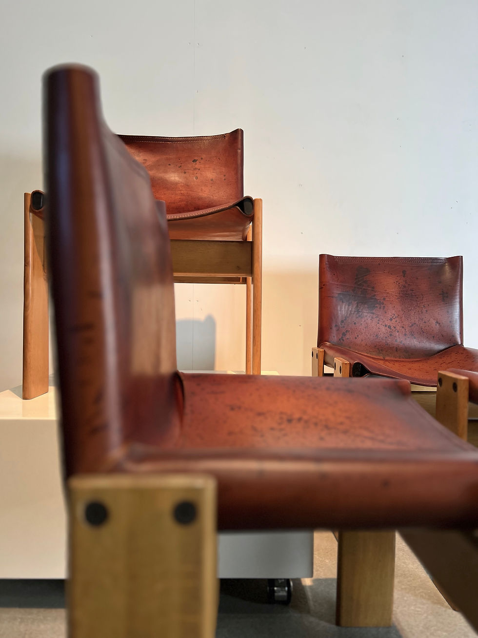 Thumbnail: Set of 'Monk' chairs by Afra & Tobia Scarpa for Molteni, 1970