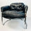 Thumbnail: Club chair in black leather and steel, 1960's