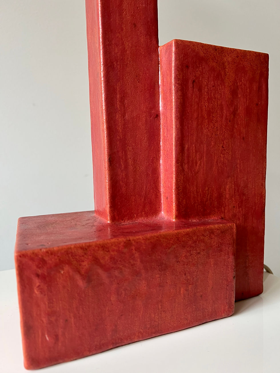 Thumbnail: Rare set of ceramic cubist table lamps, 1950