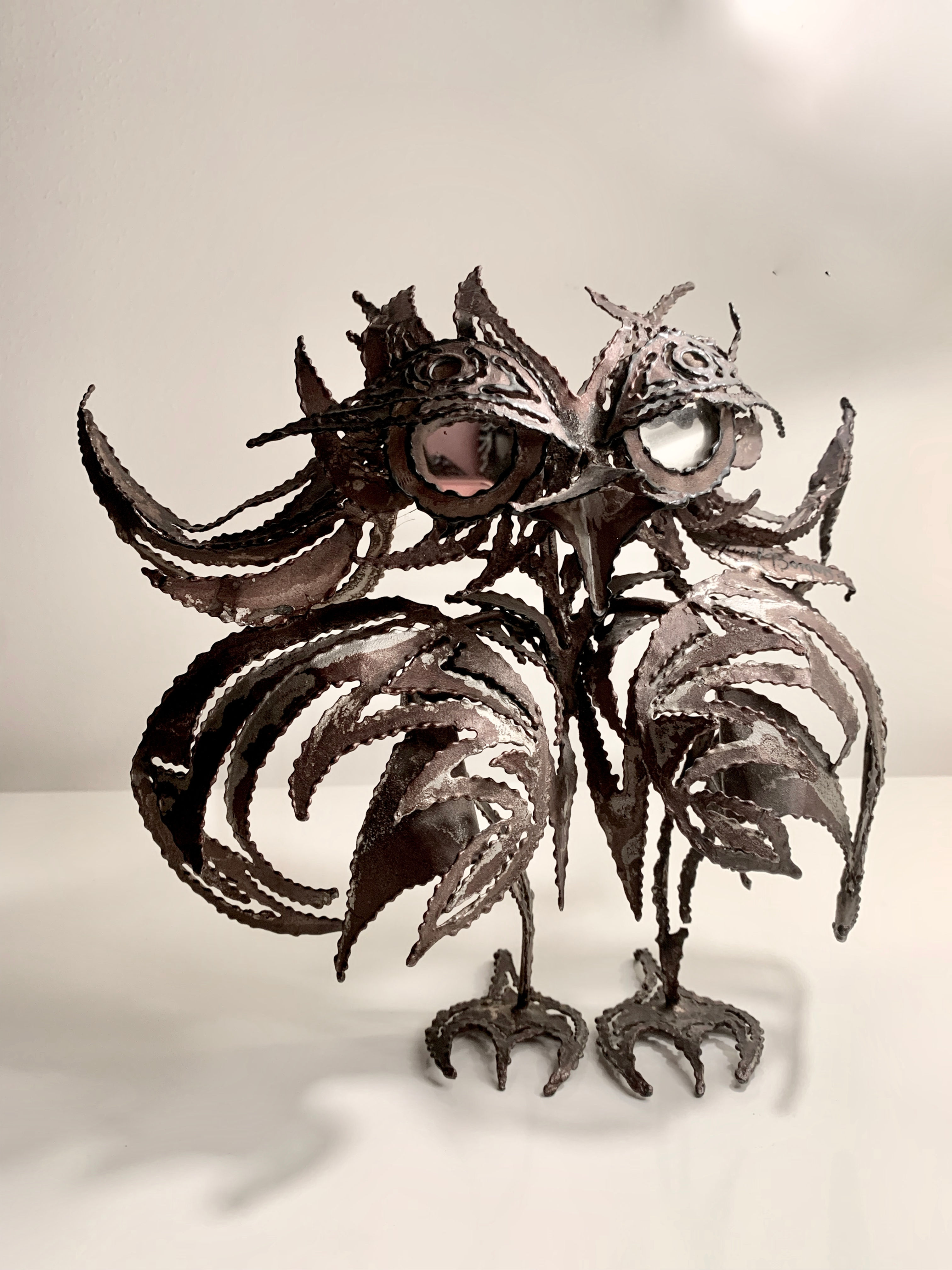 Brutalist art work Owl by Borgers, 20th century