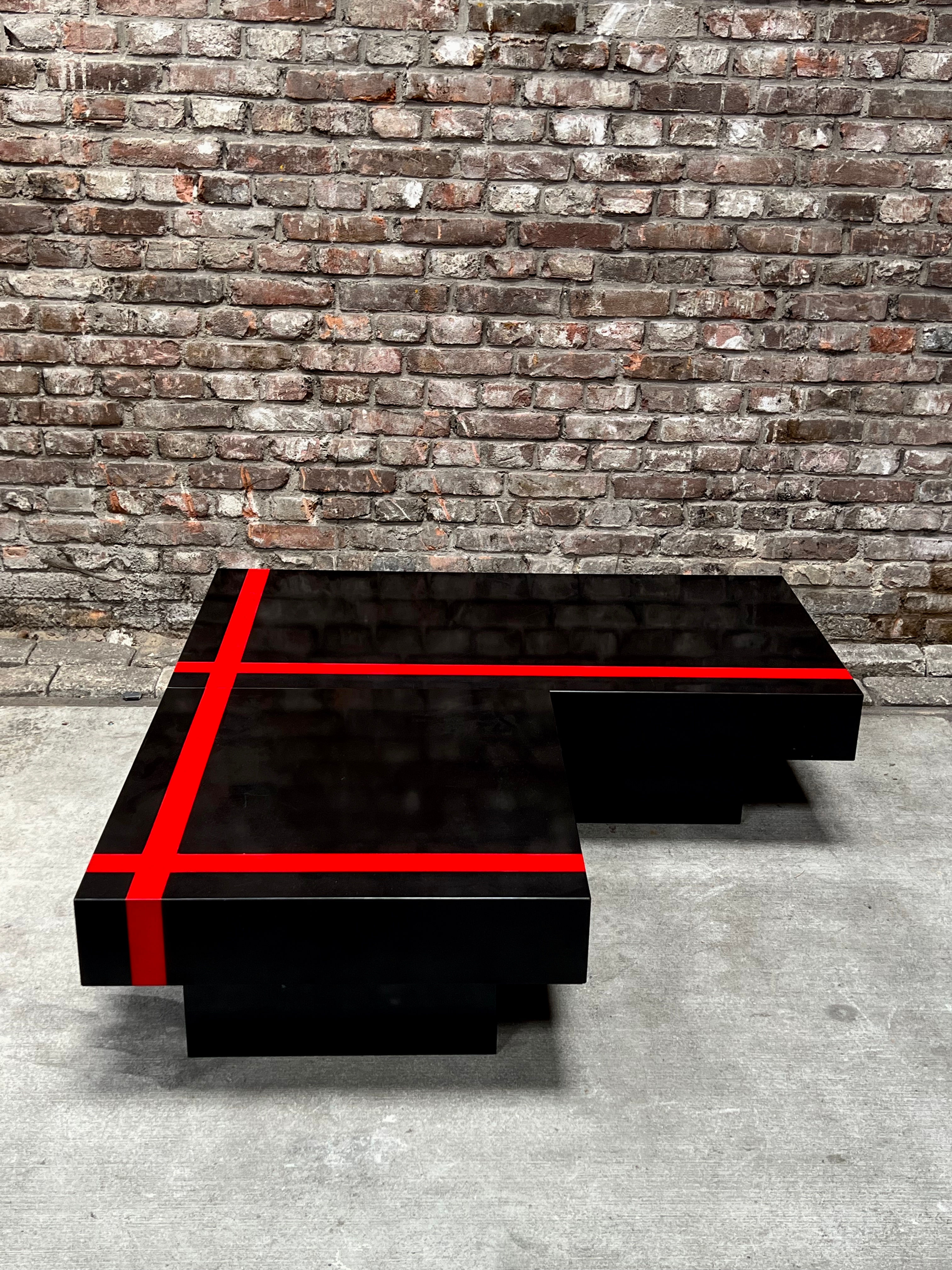 Unique and playful coffee table, France 1970's