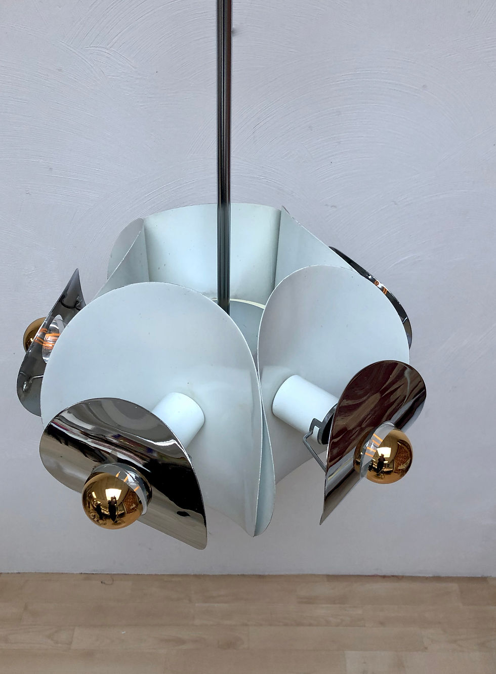 Thumbnail: Large hanging lamp by Brevettato, Italy 1970