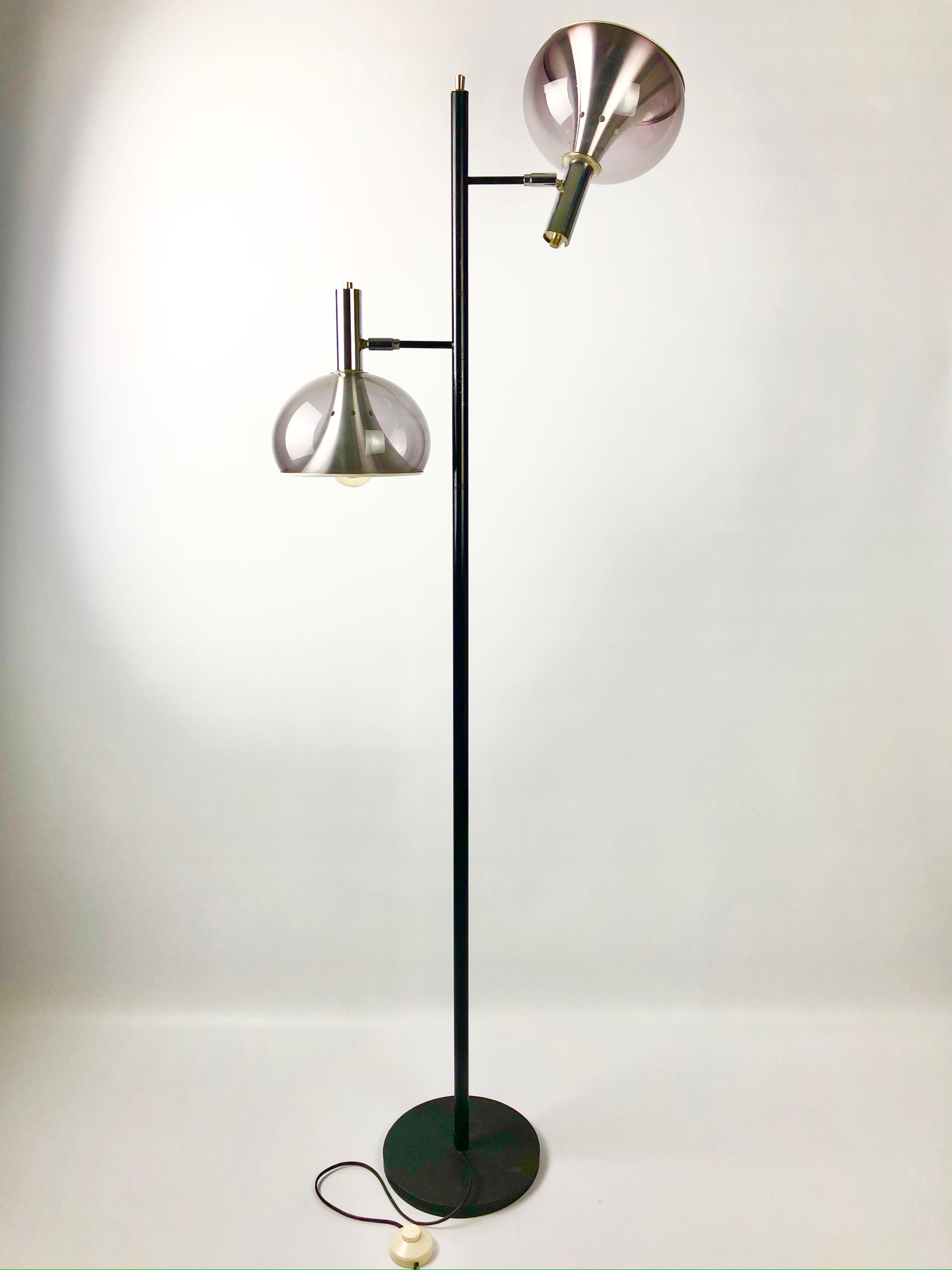 Floor lamp in purple acrylic, the Netherlands 1970