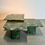Thumbnail: Three piece coffee table in green marble, 1960's