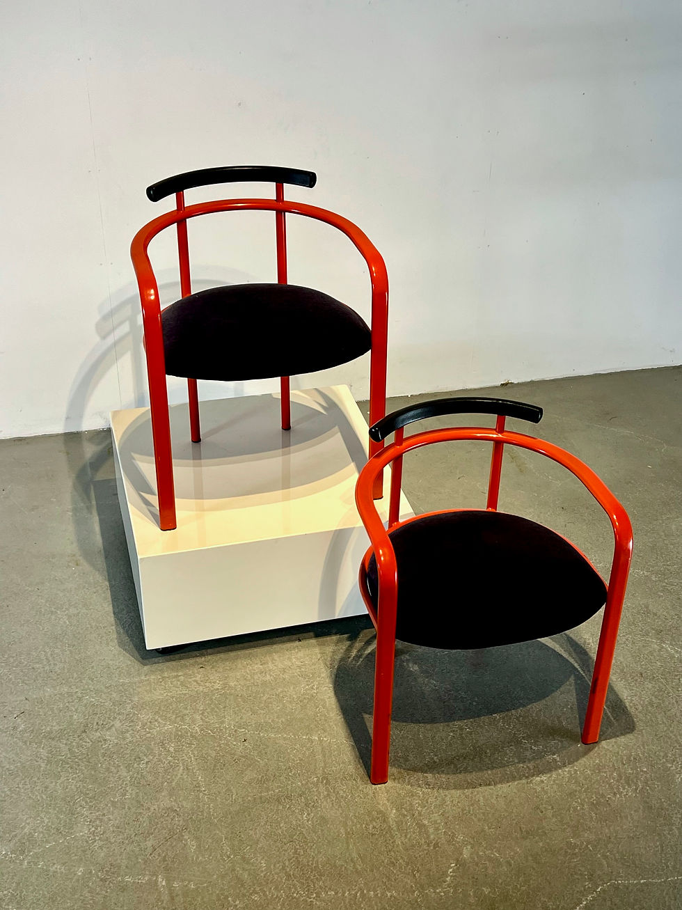 Thumbnail: Pair of Martina chairs by Carlo Bimbi, Italy 1980