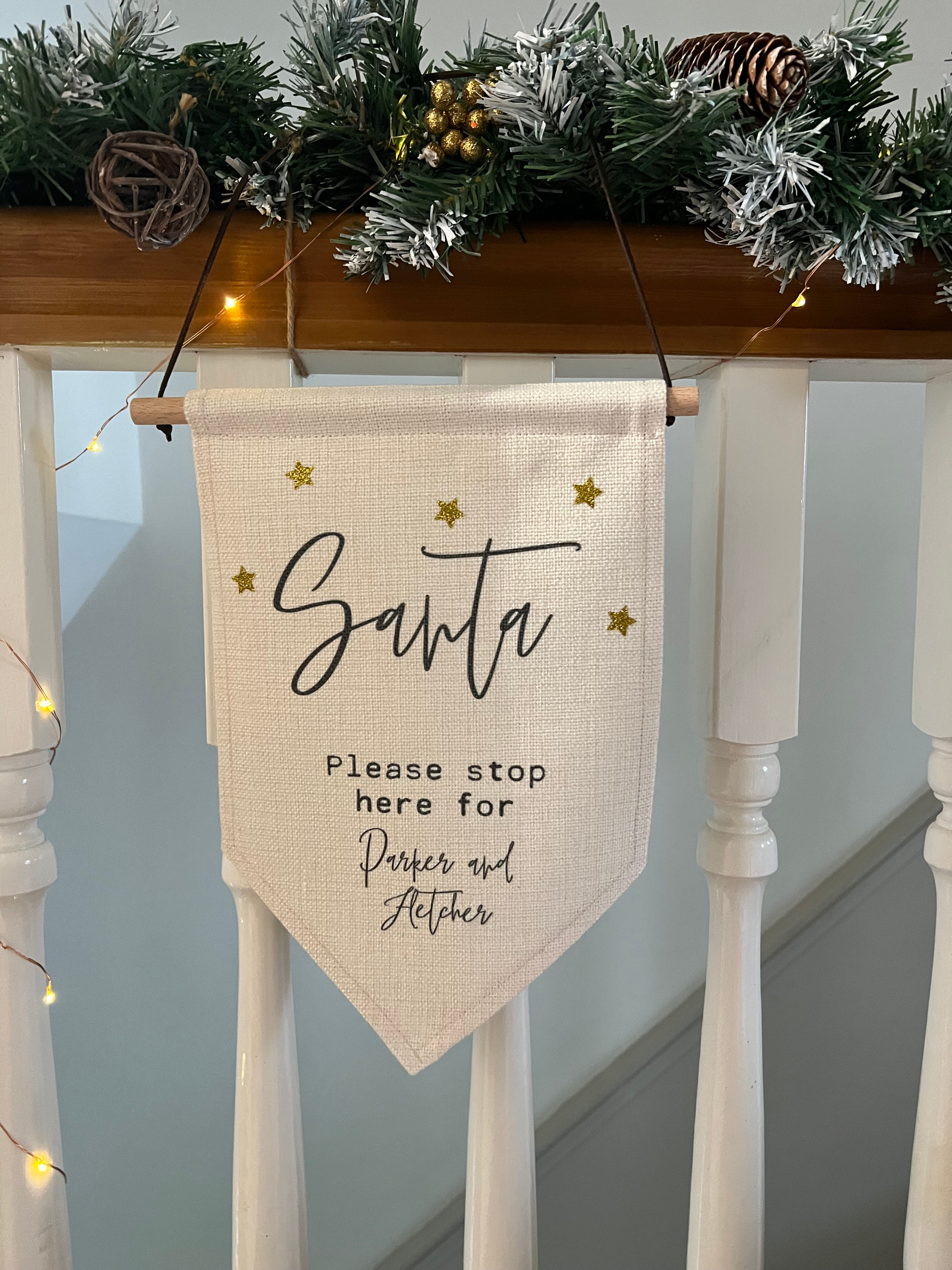 Personalised Santa Christmas flag