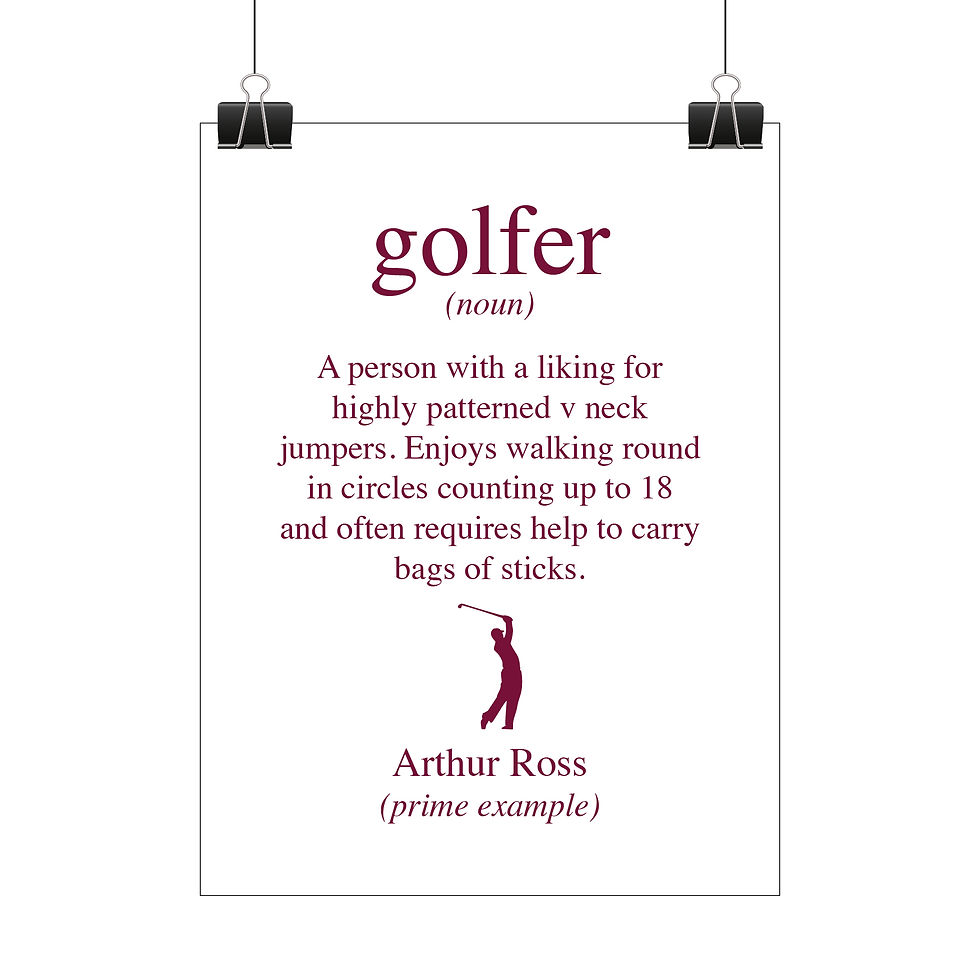 Thumbnail: Personalised golfer print