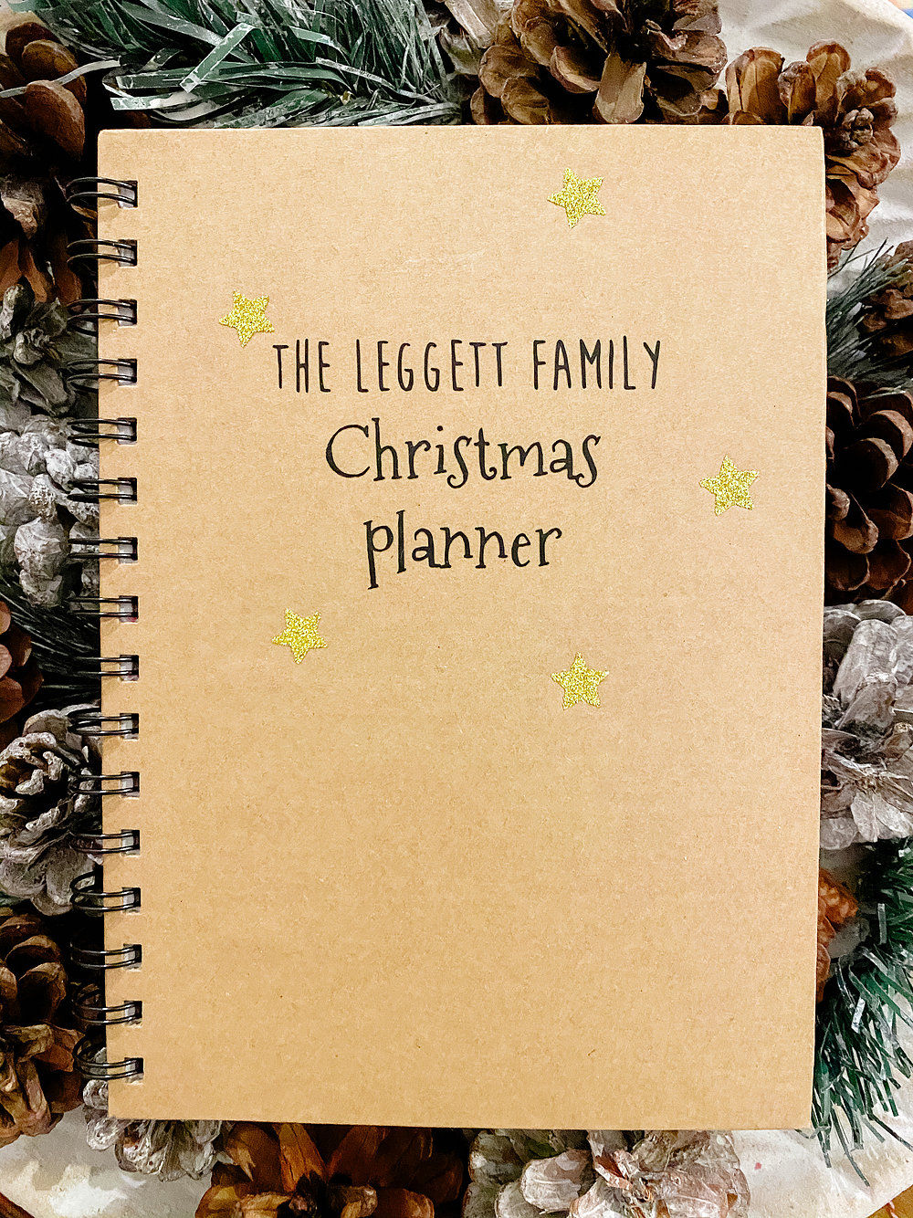 Personalised Christmas planner notebook