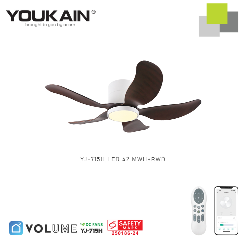 Thumbnail: YOUKAIN YJ-715H -SMART ceiling fan (42", 52")