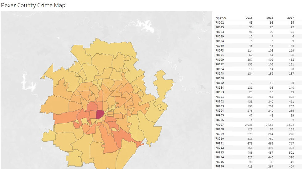 Bexar County Crime Map