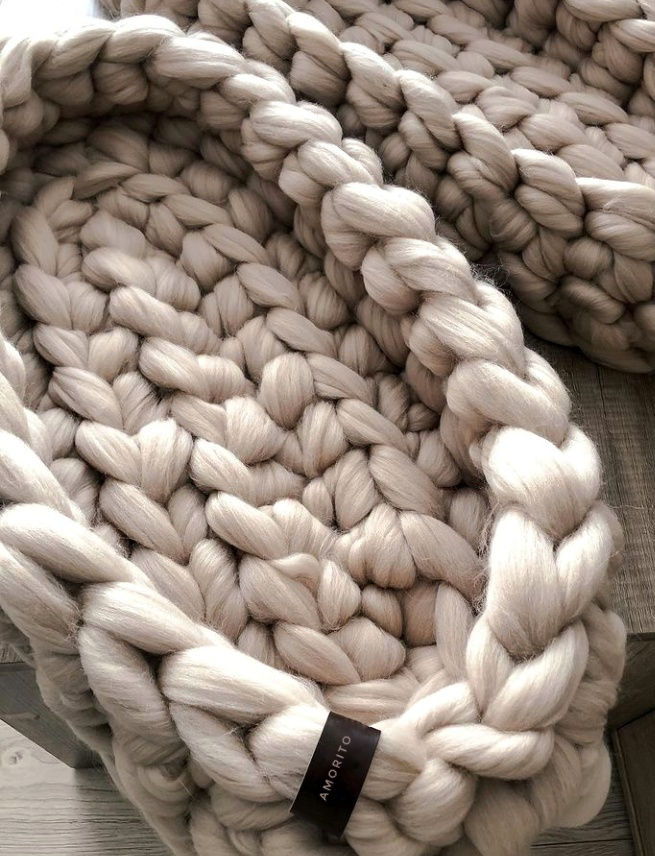 Miniatura: Nido de contención tejido a mano en lana merino 