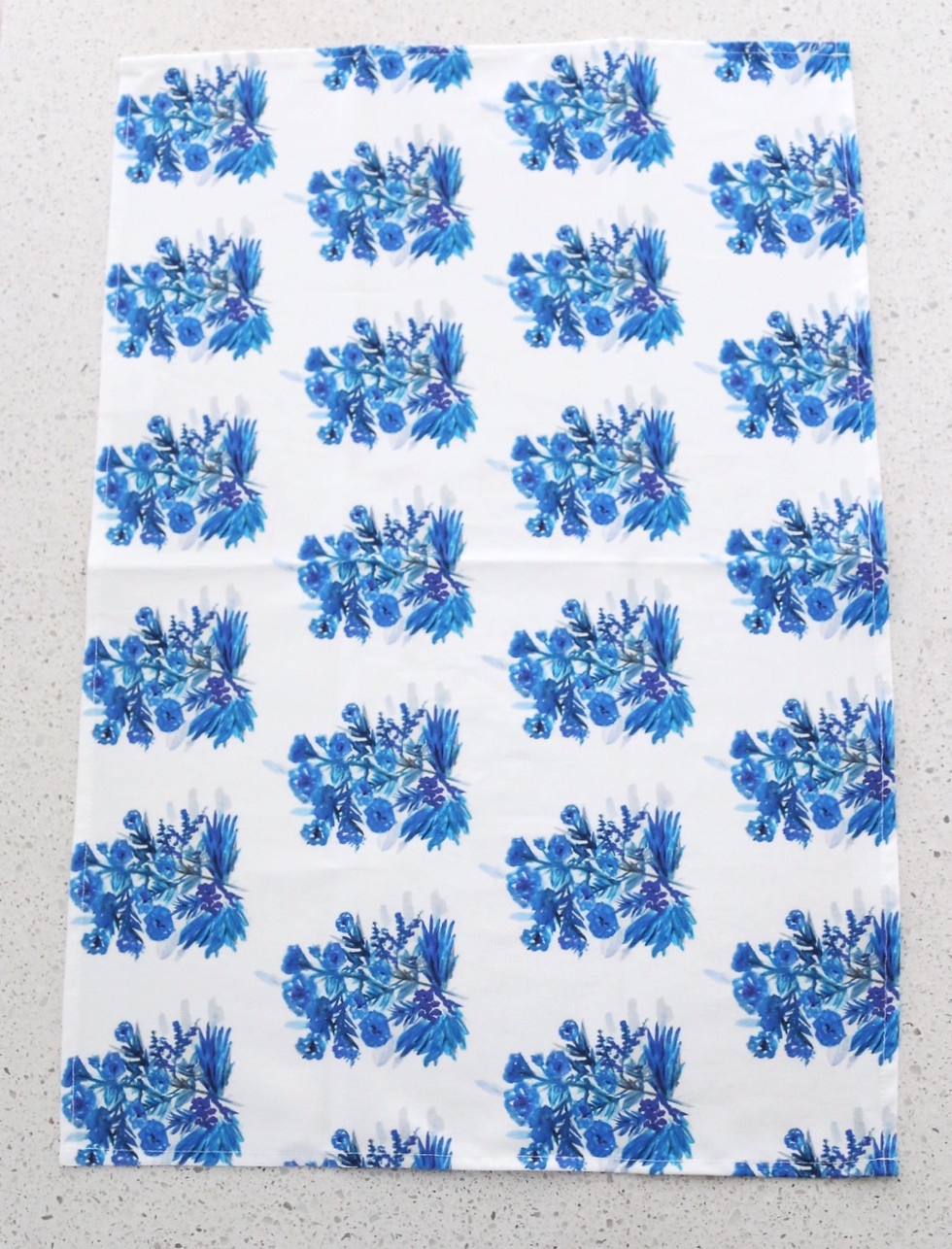 Thumbnail: Porcelain Flower Power! Tea Towel (large)
