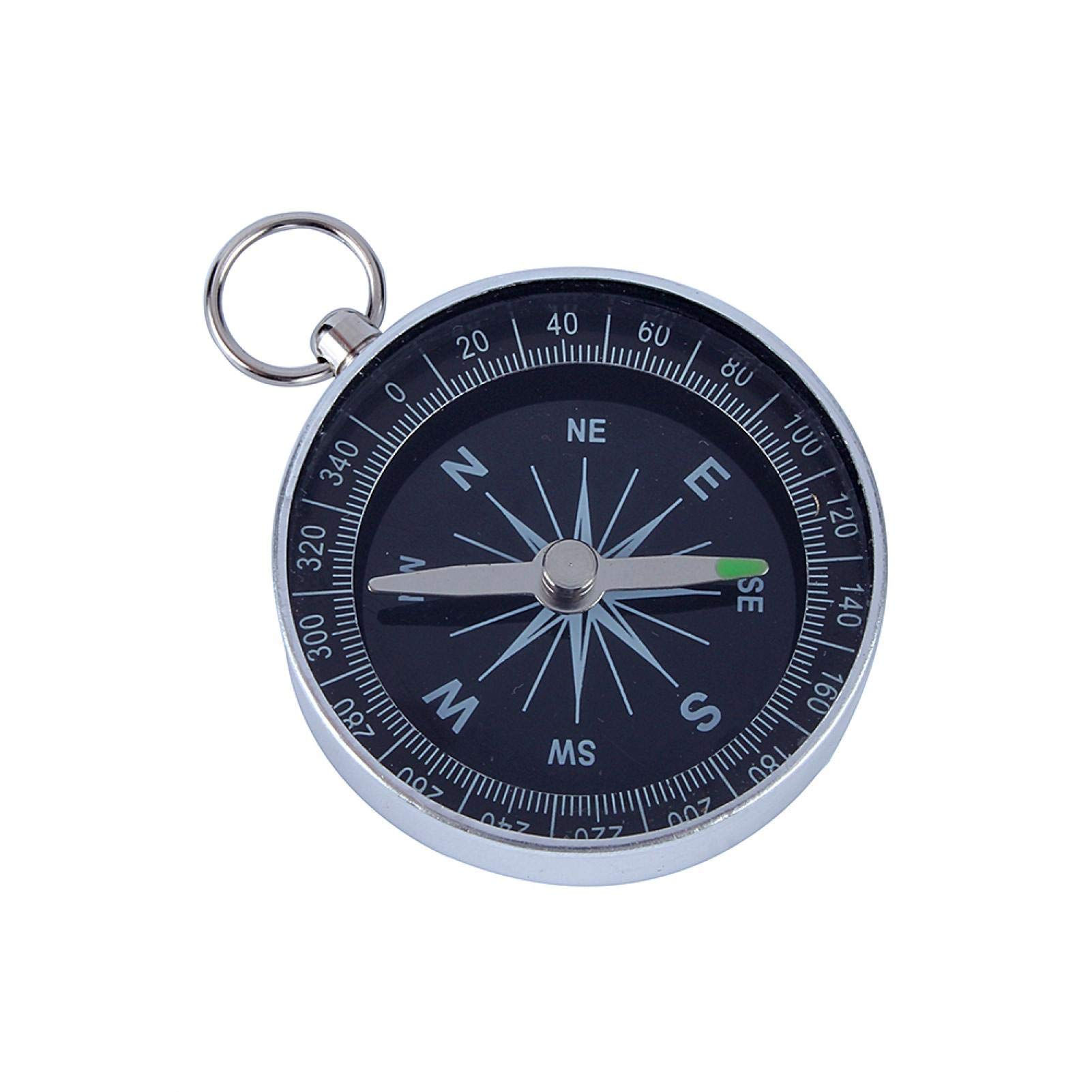 Camping Compass Silver Portable Pocket Compass for Outdoor Camping Hiking Sports