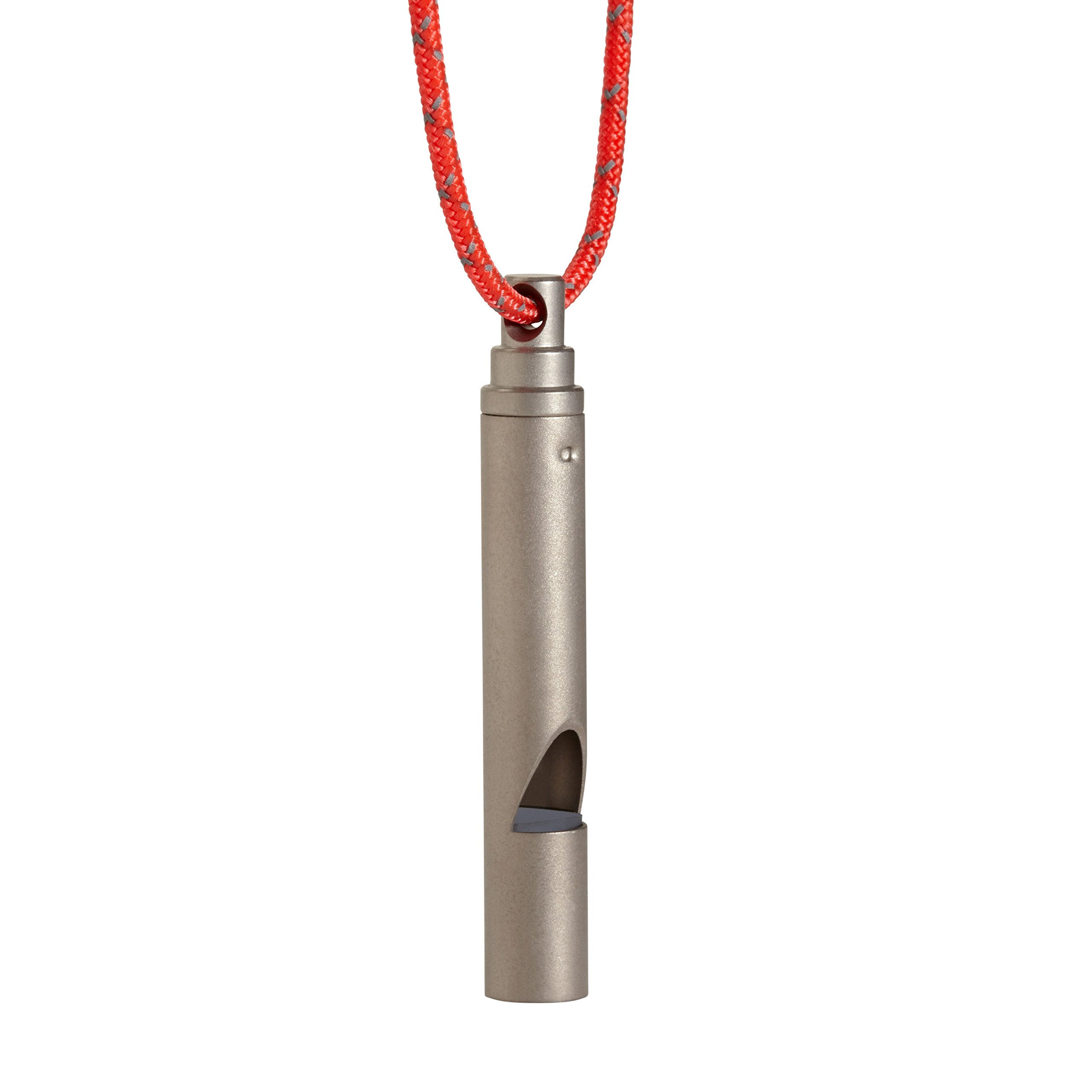 Vargo Titanium Emergency Whistle | 100+ Decibel Pealess Whistle Ultralight .1 oz