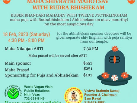 Vegan way MAHASHIVRATRI