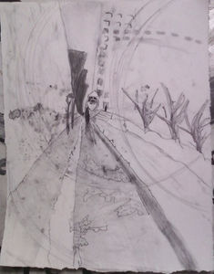 multimedia sketch of a cold commute to chicago