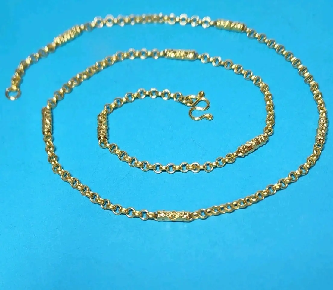 Solid Thai GOLD 0.965 Fine chain Necklace 3.80 grams (1/4 baht)