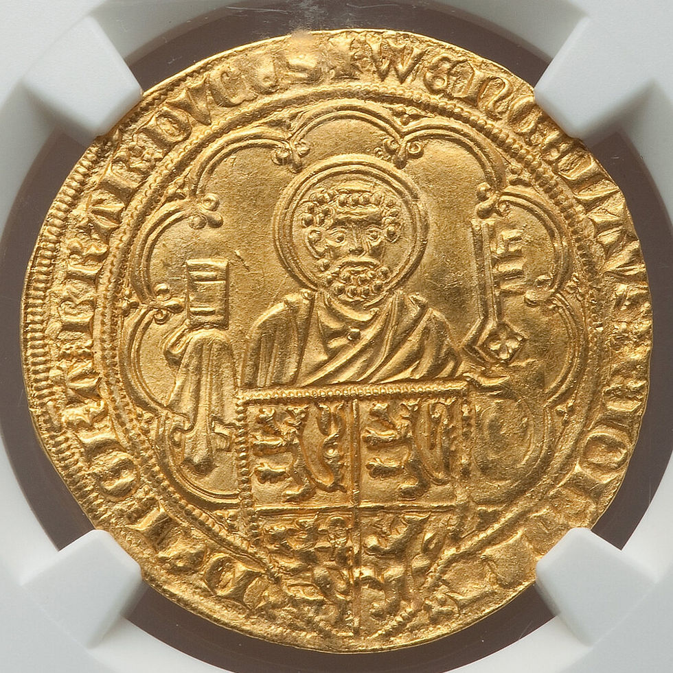 1355-1383 Brabant Jeanne & Wenceslas gold Pieter d'Or