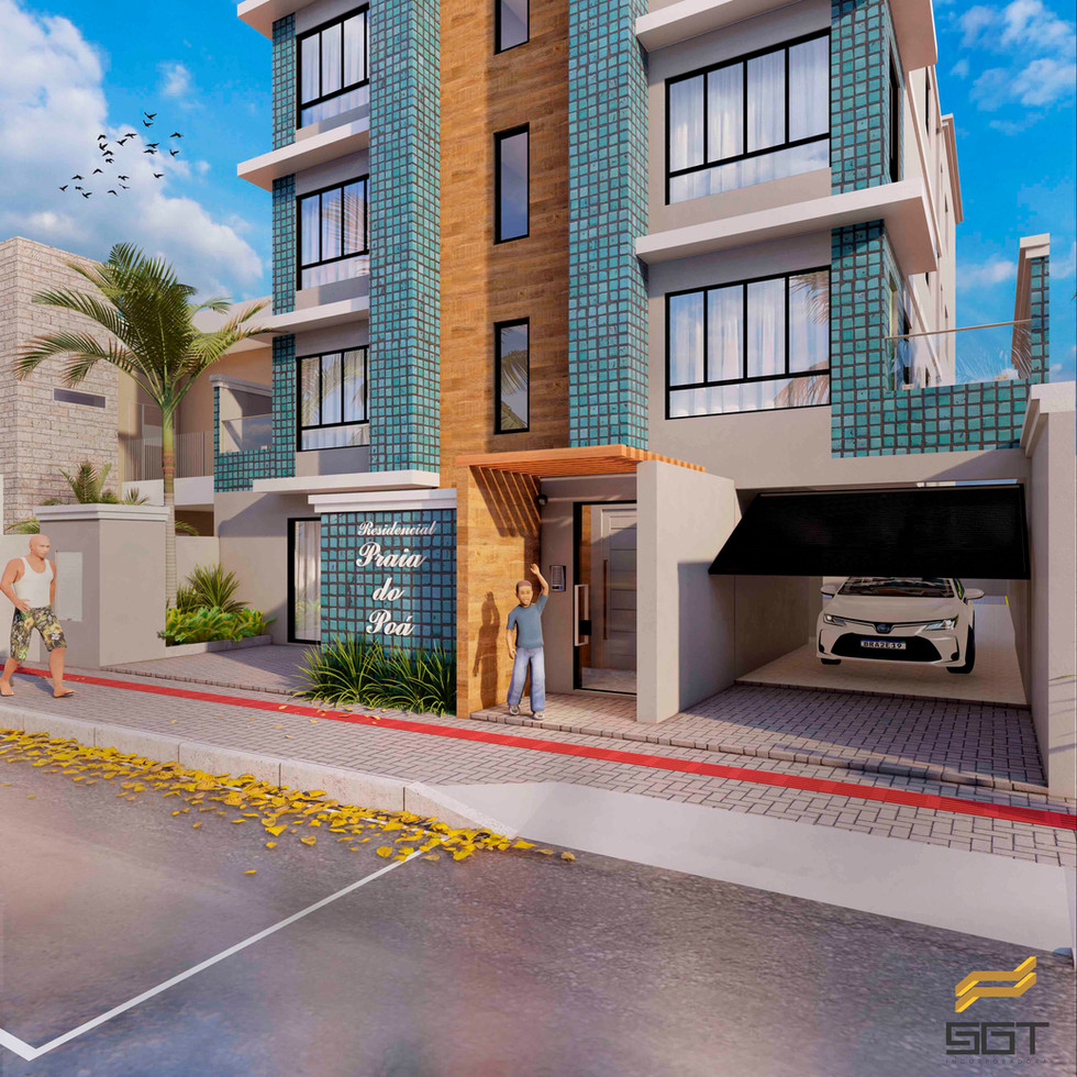 Fachada do Residencial  Praia do Poá