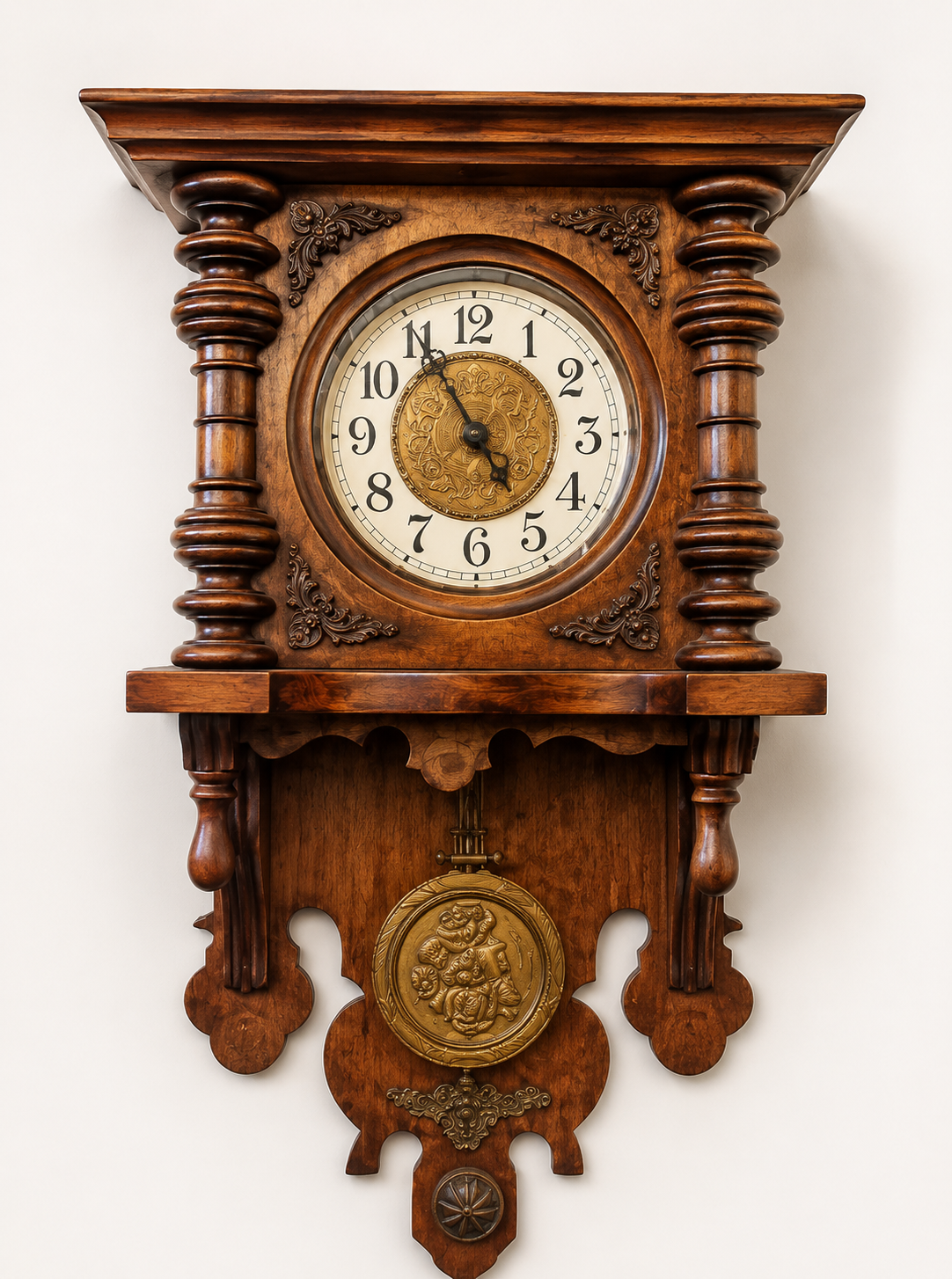 Reloj de pared estilo victoriano americano