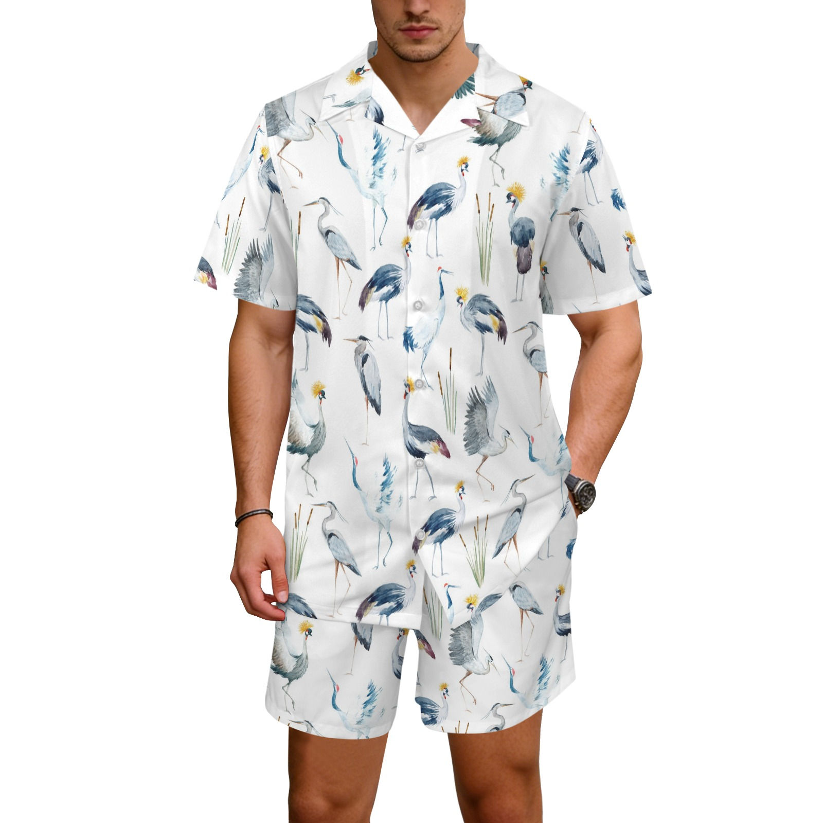 The Baseline Mixed Drop Hawaiian Shirt & Shorts Set