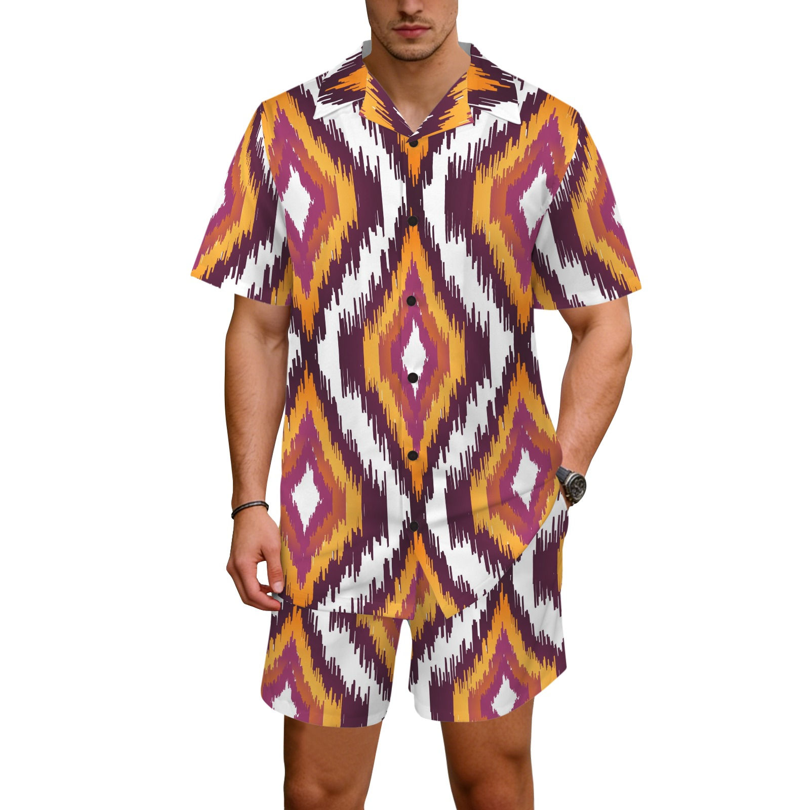 The Baseline Mixed Drop Hawaiian Shirt & Shorts Set